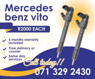 Mercedes Benz Vito 115 Injectors For Sale With Warranty
