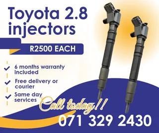 Toyota 2.8 Injectors For Sale With Warranty On
