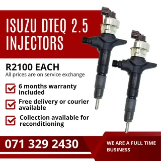 Isuzu Dteq 2.5 Injectors For Sale With Warranty On