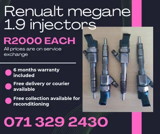 Renualt Megane 1.9 Injectors For Sale With Warranty