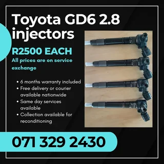 Toyota Gd6 2.8 Injectors For Sale With Warranty On