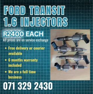 Ford Transit 1.6 Injectors For Sale With Warranty On