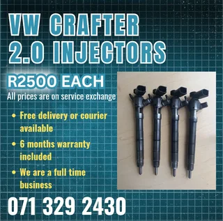 Vw Crafter 2.0 Diesel Injectors For Sale With Warranty