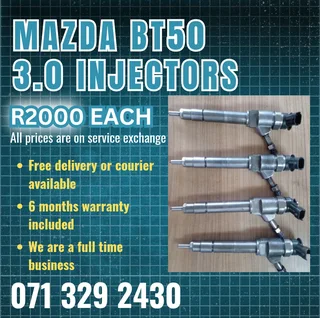 Mazda Bt50 3.0 Diesel Injectors For Sale With Warranty