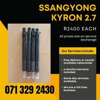 Ssangyong Kyron 2.7 Injectors For Sale With Warranty
