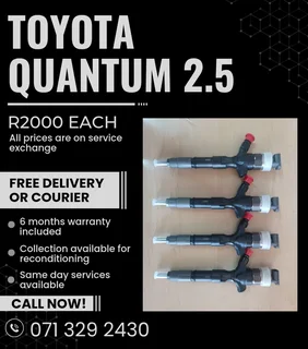 Toyota Quantum 2.5 Injectors For Sale With Warranty On