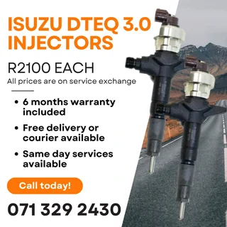 Isuzu Dteq 3.0 Injectors For Sale With Warranty