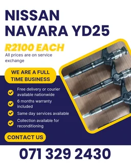 Nissan Navara Yd25 Injectors For Sale With Warranty On