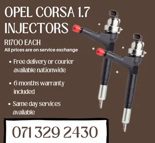 Opel Corsa 1.7 Injectors For Sale With Warranty On
