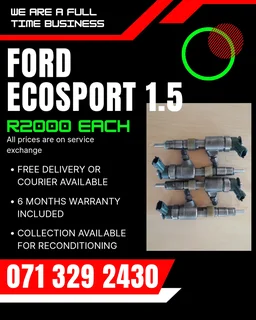 Ford Ecosport 1.5 Injectors For Sale With Warranty On