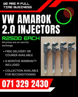 Vw Amarok 2.0 Diesel Injectors For Sale With Warranty