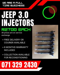 Jeep Cherokee 3.0 Diesel Injectors For Sale With Warranty
