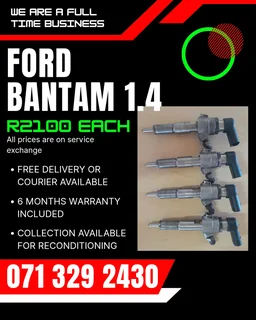 Ford Bantam 1.4 Diesel Injectors For Sale With Warranty