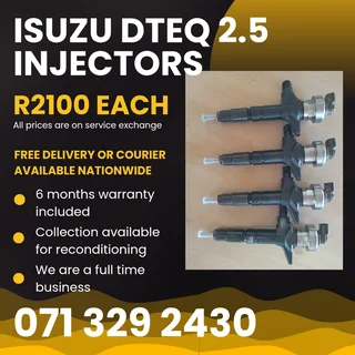 Isuzu Dteq 2.5 Injectors For Sale With Warranty On