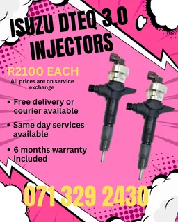 Isuzu Dteq 3.0 Injectors For Sale With Warranty On