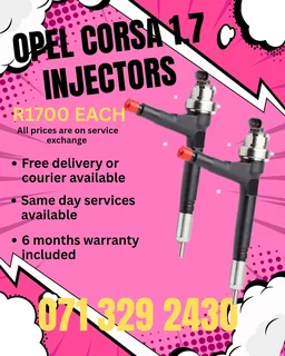 Opel Corsa 1.7 Injectors For Sale With Warranty