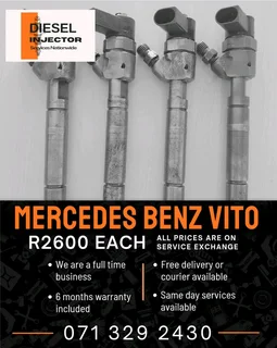 Mercedes Benz Vito Injectors For Sale With Warranty