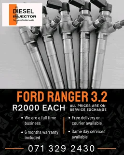Ford Ranger 3.2 Injectors For Sale With Warranty On
