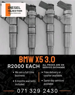 Bmw X5 3.0 Injectors For Sale With Warranty