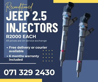 Jeep 2.5 Injectors For Sale With Warranty