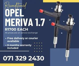 Opel Meriva 1.7 Injectors For Sale With Warranty