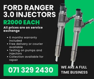 Ford Ranger 3.0 Diesel Injectors For Sale With Warranty