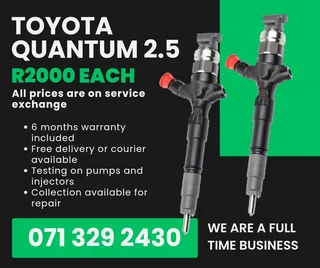 Toyota Quantum 2.5 Injectors For Sale With Warranty