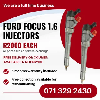Ford Focus 1.6 Injectors For Sale With Warranty