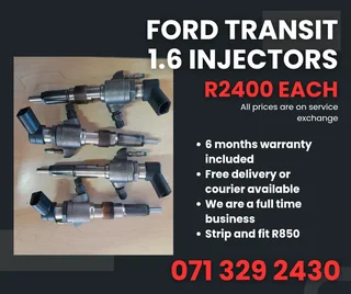 Ford Transit 1.6 Injectors For Sale With Warranty On