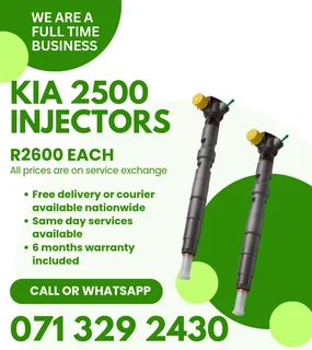 Kia 2500 Injectors For Sale With Warranty