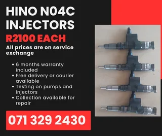 Hino N04c Truck Injectors For Sale With Warranty