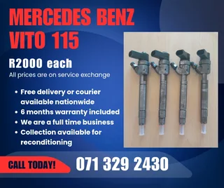 Mercedes Benz Vito 115 Diesel Injectors For Sale With Warranty On