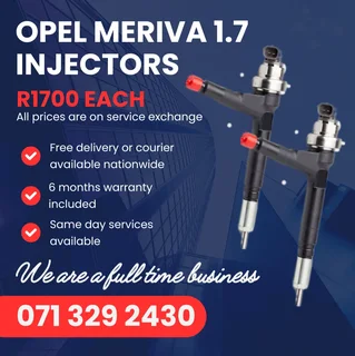 Opel Meriva 1.7 Injectors For Sale With Warranty