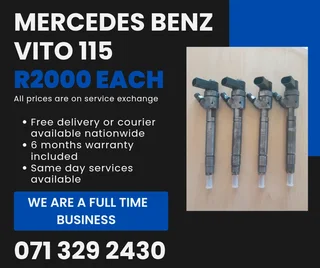 Mercedes Benz Vito 115 Diesel Injectors For Sale With Warranty On