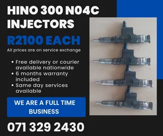 Hino 300 No4c Injectors For Sale With Warranty