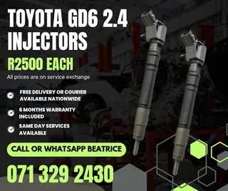 Toyota Gd6 2.4 Injectors For Sale With Warranty
