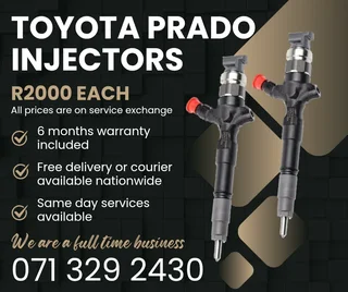 Toyota Prado Diesel Injectors For Sale With Warranty On