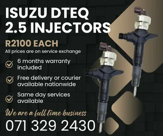 Isuzu Dteq 2.5 Injectors For Sale With Warranty On