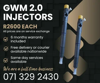 Gwm 2.0 Injectors For Sale With Warranty On