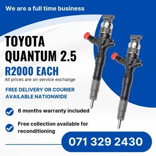 Toyota Quantum 2.5 Injectors For Sale With Warranty