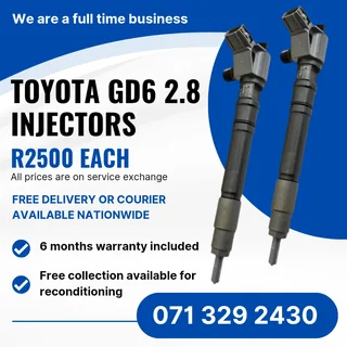 Toyota Gd6 2.4 Injectors For Sale With Warranty On