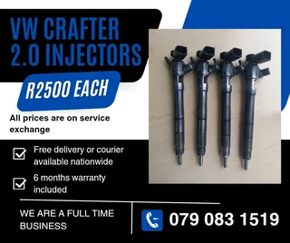 Vw Crafter 2.0 Diesel Injectors For Sale With Warranty