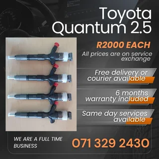 Toyota Quantum 2.5 Injectors For Sale With Warranty On