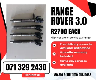 Range Rover 3.0 Injectors For Sale With Warranty On