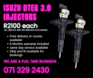 Isuzu Dteq 3.0 Injectors For Sale With Warranty