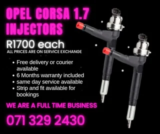 Opel Corsa 1.7 Injectors For Sale With Warranty Included