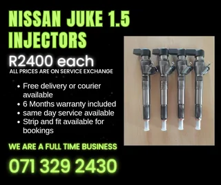 Nissan Juke 1.5 Injectors For Sale With Warranty