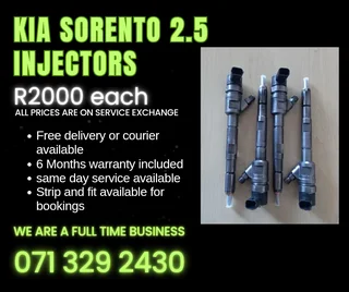 Kia Sorento 2.5 Injectors For Sale With Warranty