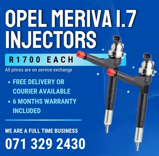 Opel Meriva 1.7 Injectors For Sale With Warranty