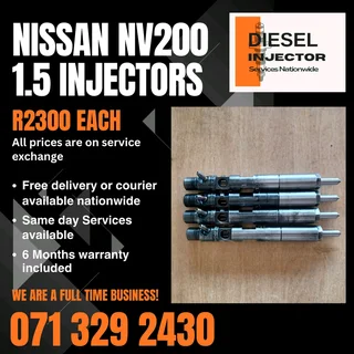 Nissan Nv200 1.5 Injectors For Sale With Warranty